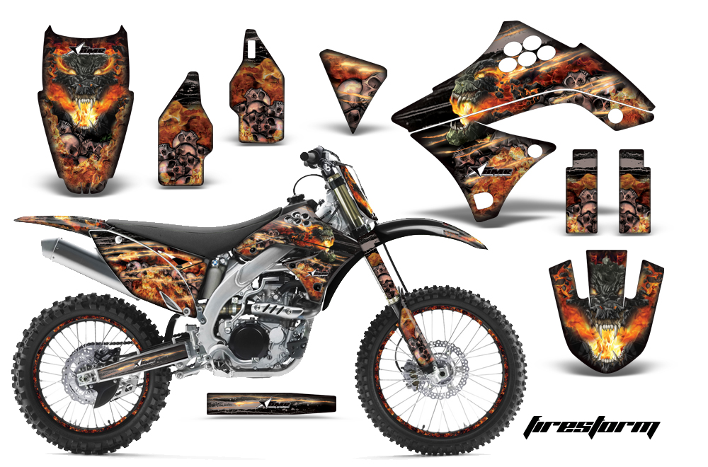 Kawasaki KX450F 09 Graphics Kit Firestorm black